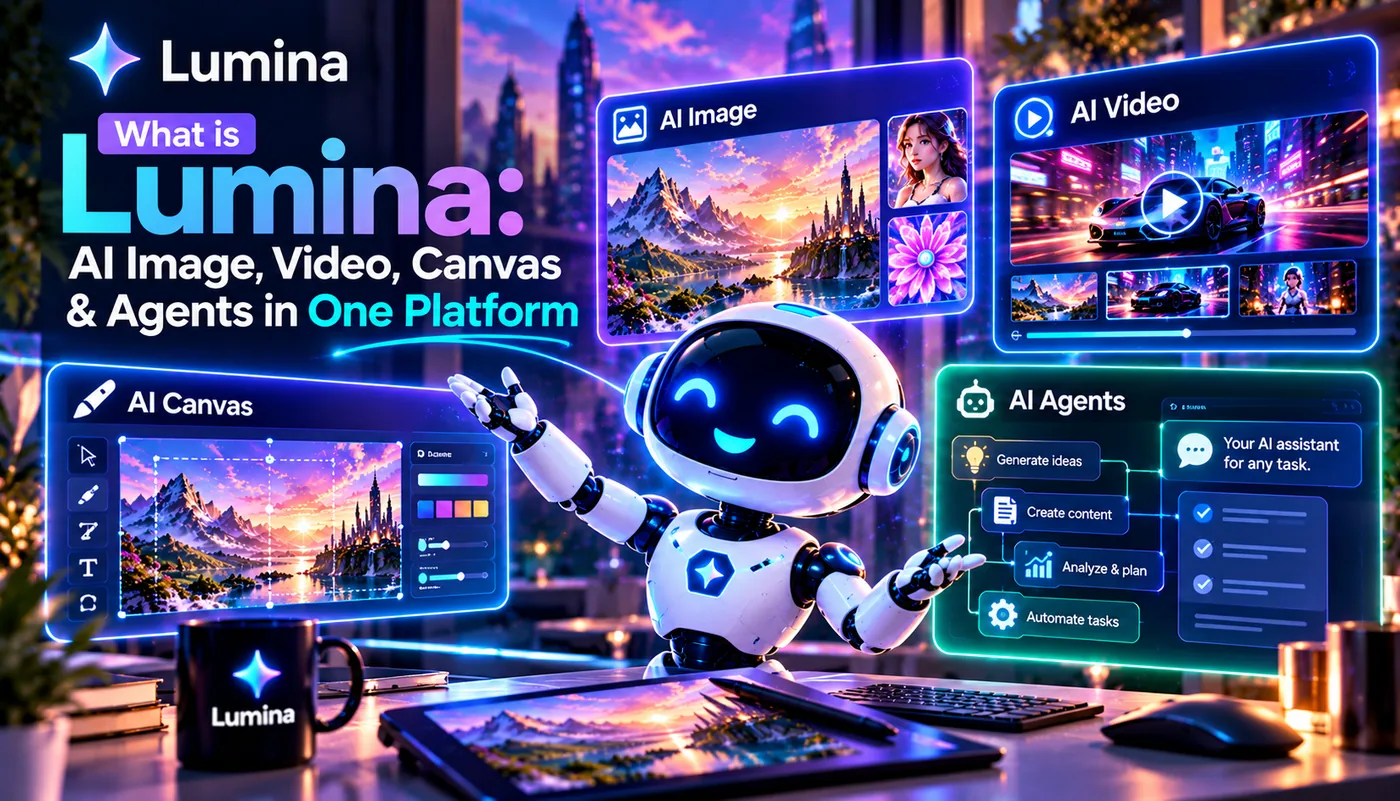 What is Lumina: AI Image, Video, Canvas and Agents in one platform